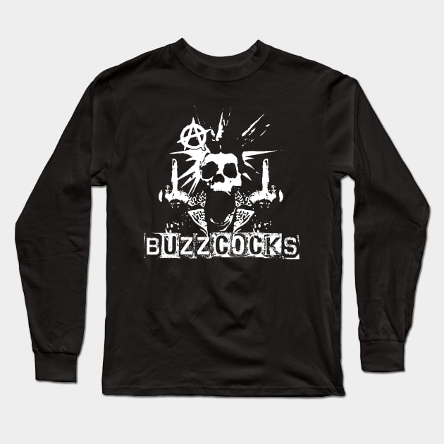 buzzcocks skeleton punk Long Sleeve T-Shirt by calistoneug